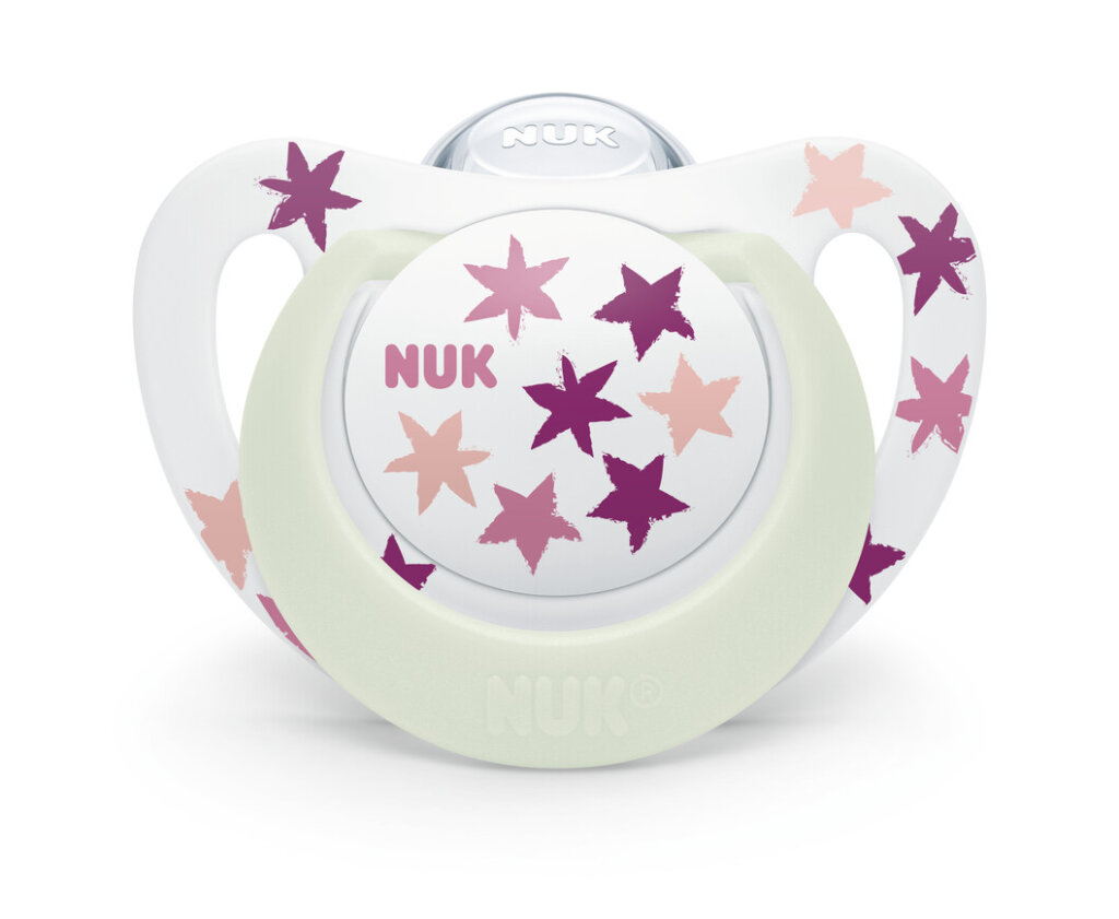 NUK Star Night Πιπίλες Σιλικόνης 6-18M