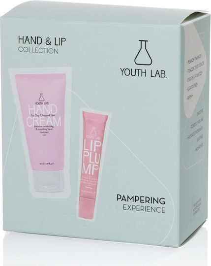 Youth Lab Promo set με Κρεμα χεριων 50 ml και lip plump flamingo 10 ml.