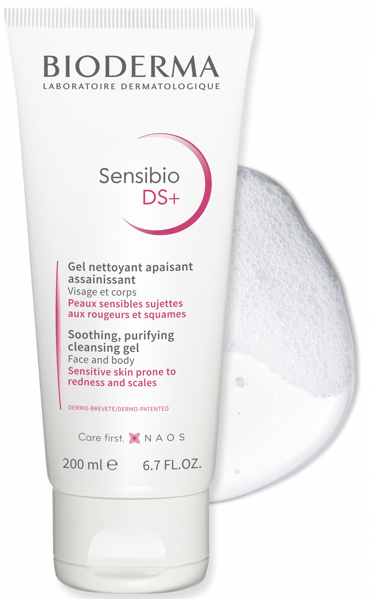 Bioderma Sensibio DS + Gel Καταπραϋντικό ζελ καθαρισμού για  ευαίσθητο δέρμα με σμηγματορροϊκή δερματίτιδα 200ml.