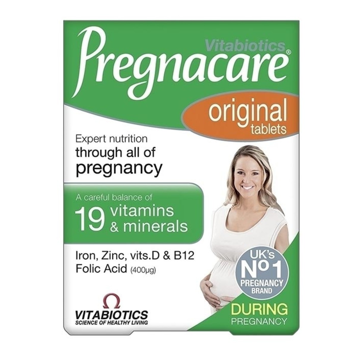 Vitabiotics | Pregnacare Original | Συμπλήρωμα Διατροφής για την Εγκυμοσύνη | 30 Κάψουλες.