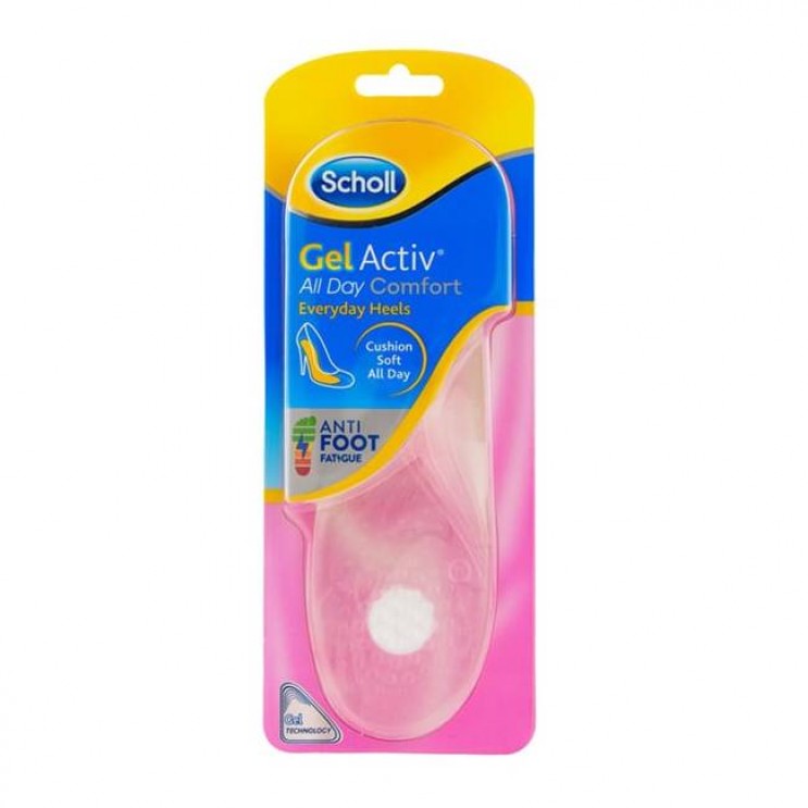 Scholl Gel Activ All Day Comfort Everyday Heels 1 Ζεύγος | Καθημερινοί Γυναικείοι Πάτοι για Παπούτσια με Τακούνι Μεγέθους 36-42.