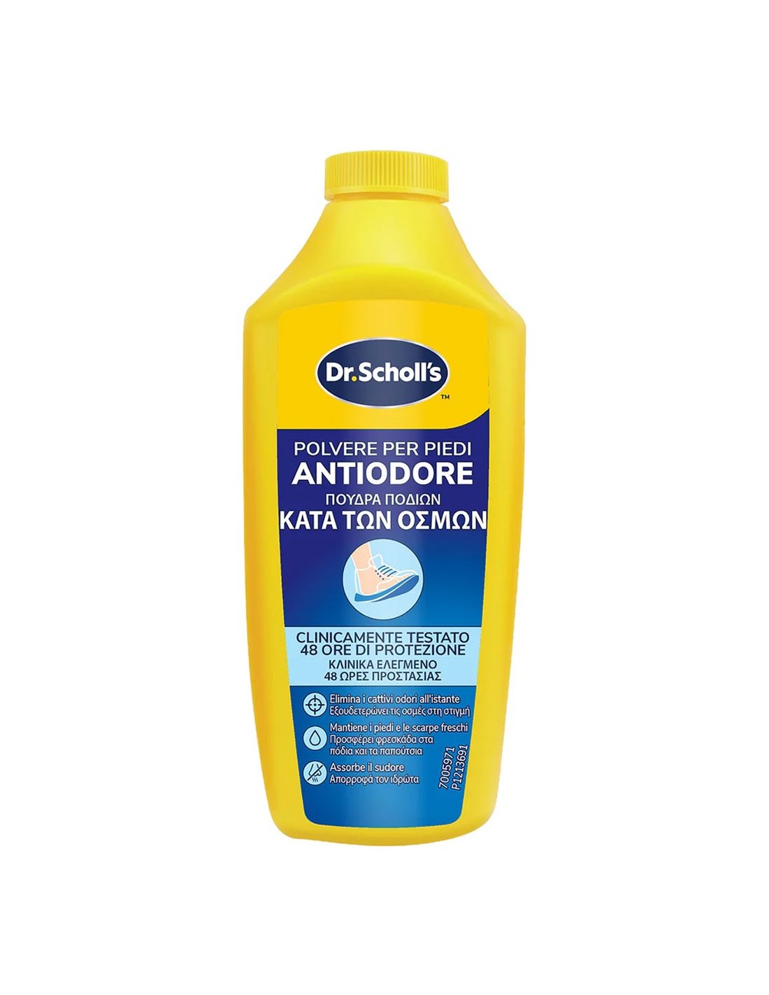 SCHOLL Anti Odor Foot Powder Πούδρα Ποδιών κατά των Δυσάρεστων Οσμών 48 Ώρες Προστασία, 85g.