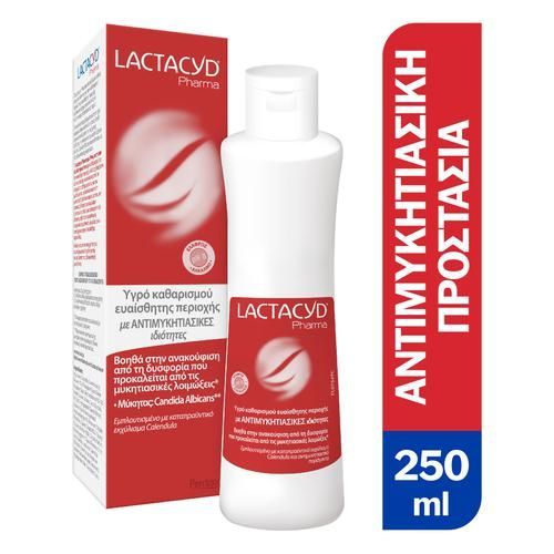 Φωτογραφία από Lactacyd καθαριστικό ευαίσθητης περιοχής με αντιμυκητιασικούς παράγοντες Pharma Antifungal 250ml