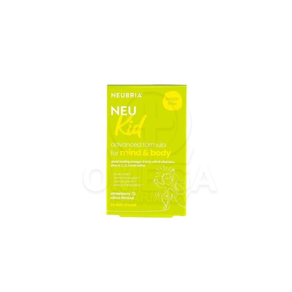 Φωτογραφία από NEUBRIA Neu Kid Advanced Formula for Mind & Body με Γεύση Φράουλα Λεμόνι 30 ζελεδάκια.