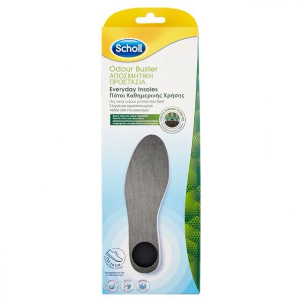 Φωτογραφία από Scholl Everyday Insoles Odour Buster 2τμχ | Αποσμητικοί Πάτοι Καθημερινής Χρήσης.