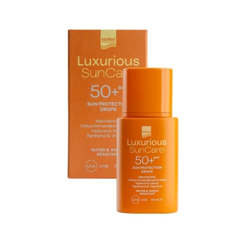Φωτογραφία από Intermed Luxurious SunCare Sun Protection Drops SPF50+ Αντηλιακό Γαλάκτωμα Προσώπου 30ml