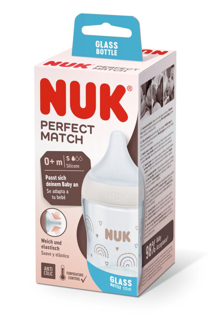 Φωτογραφία από NUK ΜΠΙΜΠΕΡΟ PERFECT MATCH ΓΥΑΛΙΝΟ 120ml (ΣΙΛΙΚ.) TEMP.CONTROL.